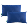 Yoozeku Indoor Outdoor Lumbar Pillows,Waterproof Outdoor Pillows Set Of 2 For Patio Furniture,12  20 Inch,Navy Blue