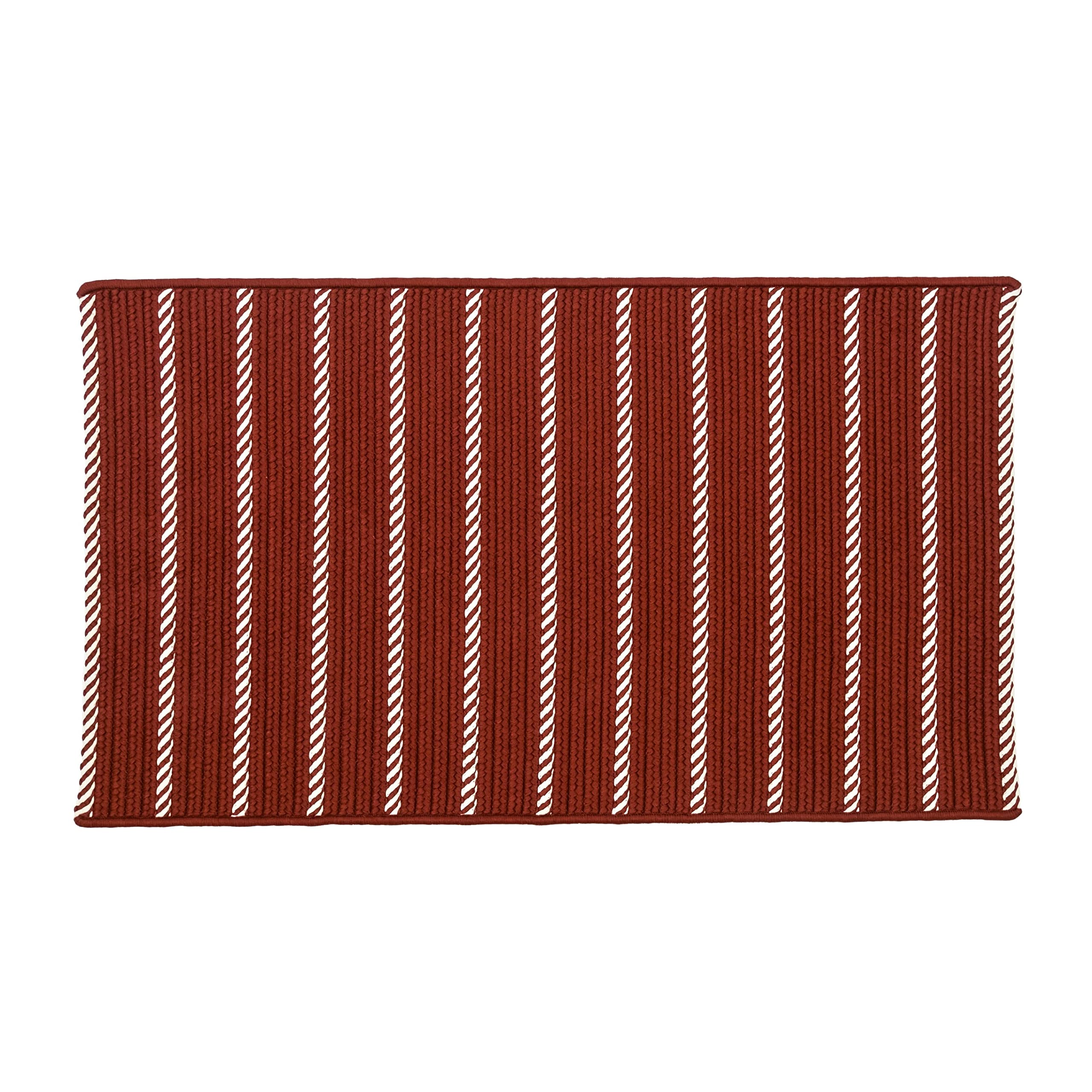 Colonial Mills Naughty Elf Stripe Christmas Rug - Red 27" X 46"