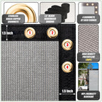 Colourtree 4' X 50' Grey Fence Privacy Screen Windscreen Cover Fabric Shade Tarp Netting Mesh Cloth - Commercial Grade 170 Gsm - Cable Zip Ties Included - We Make Custom Size