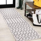 Jonathan Y Smb108I-28 Ourika Moroccan Geometric Textured Weave Indoor Outdoor Area Rug, Bohemian Rustic Scandinavian Easy Cleani