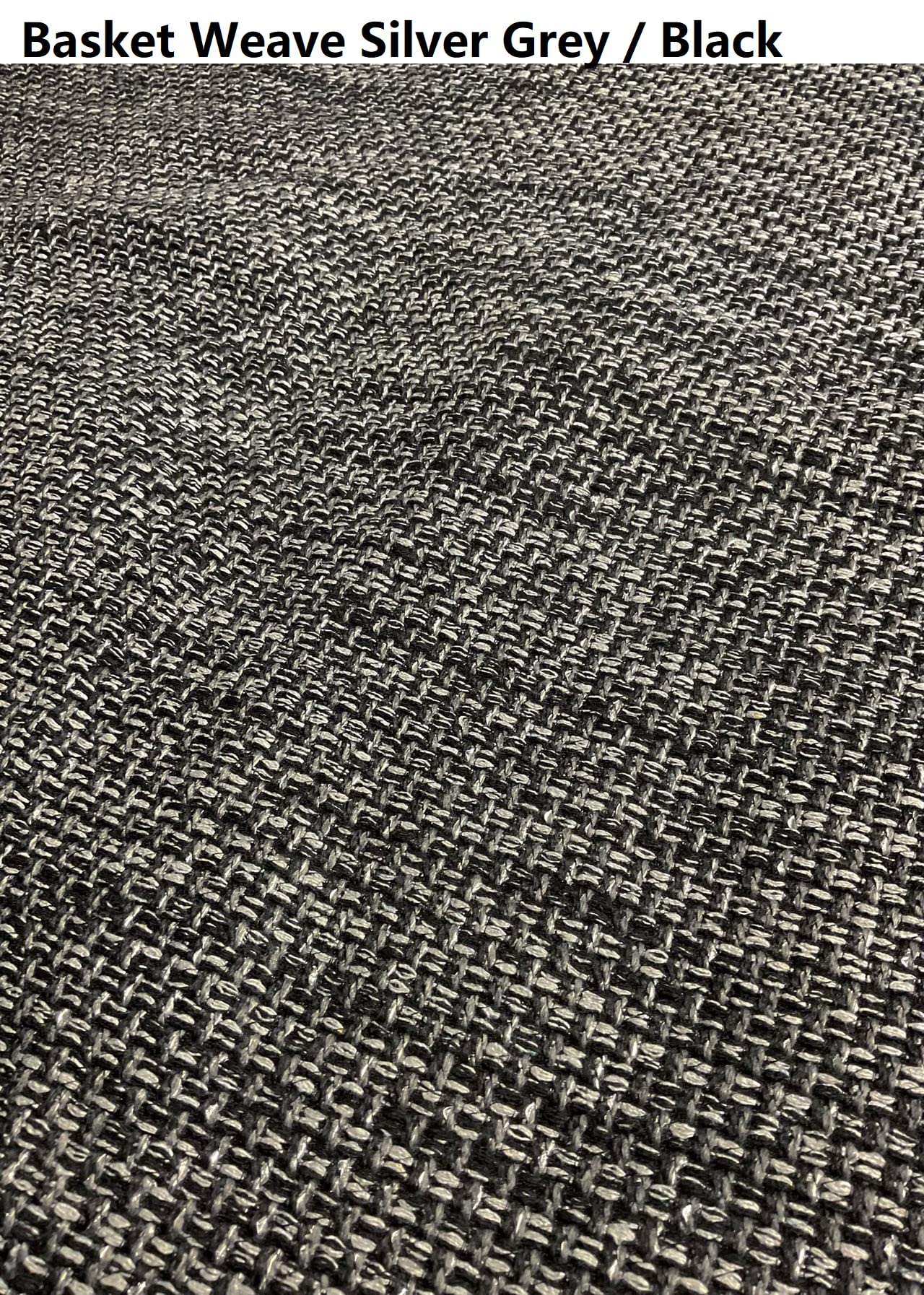 Octorose Full Size 3 Side Zipper Premium Upholstery Basketweave Thick Linen Grey/Black Mixed Futon Cover Slipcover Sofa Day Bed