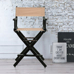 Casual Home 24" Director's Chair Black Frame-with Tan Canvas, Counter Height