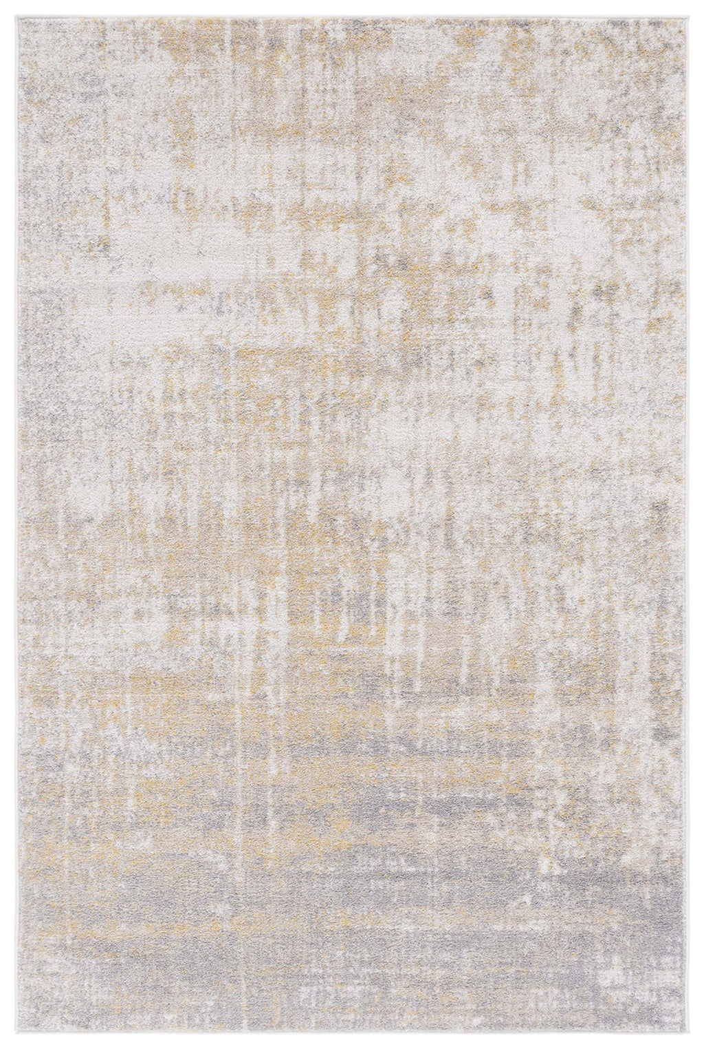 Safavieh Adirondack Collection Accent Rug - 4' X 6', Creme & Gold, Modern Abstract Design, Non-Shedding & Easy Care, Ideal For H