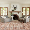 nuLOOM Gwyn Distressed Machine Washable Ultra Thin Area Rug, 4 x 6, Beige