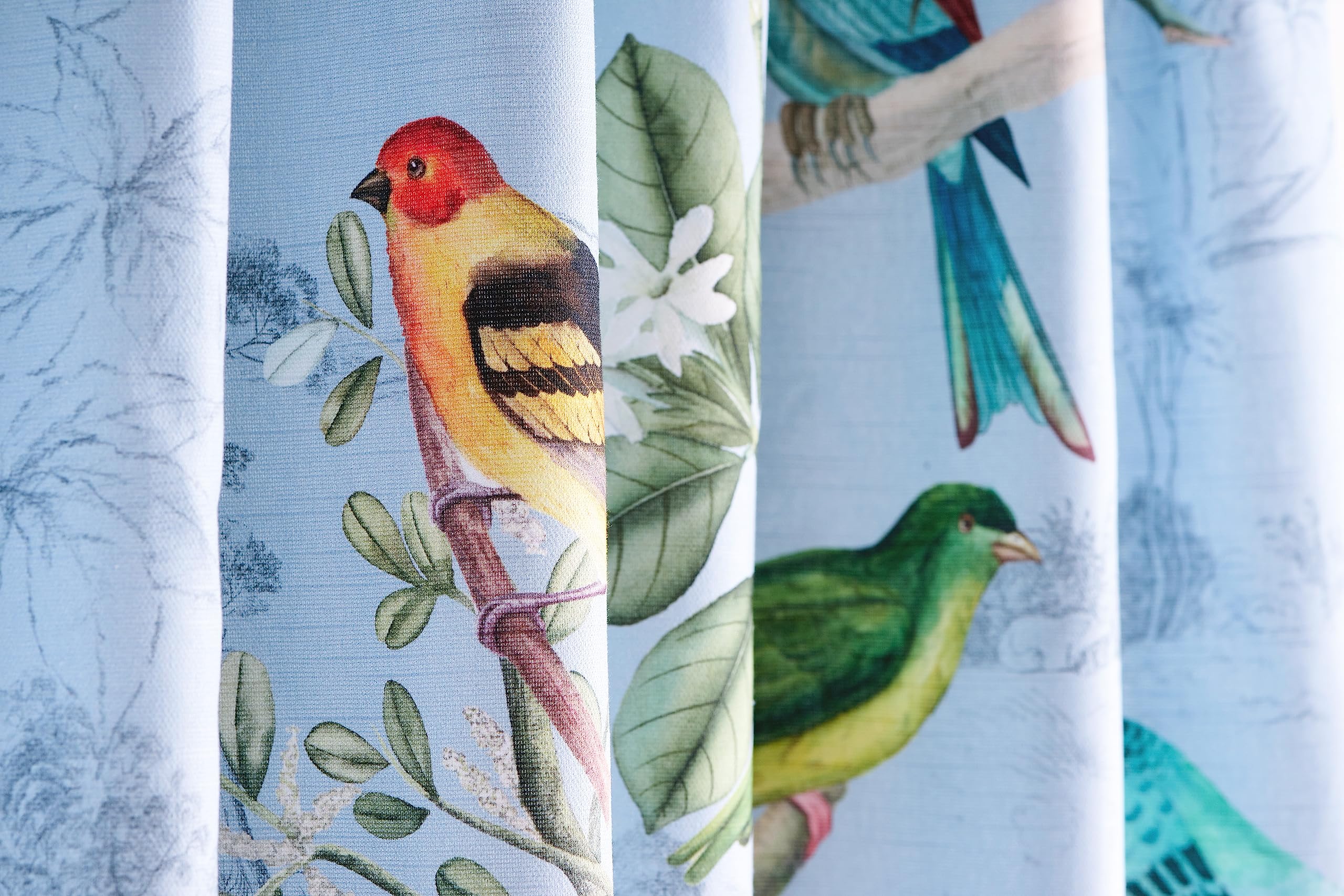 Maison D' Hermine Curtains 100% Cotton (50''X96'') One Panel Easy Hanging With A Rod Pocket & Loop, For Kitchen, Offices Drapes,