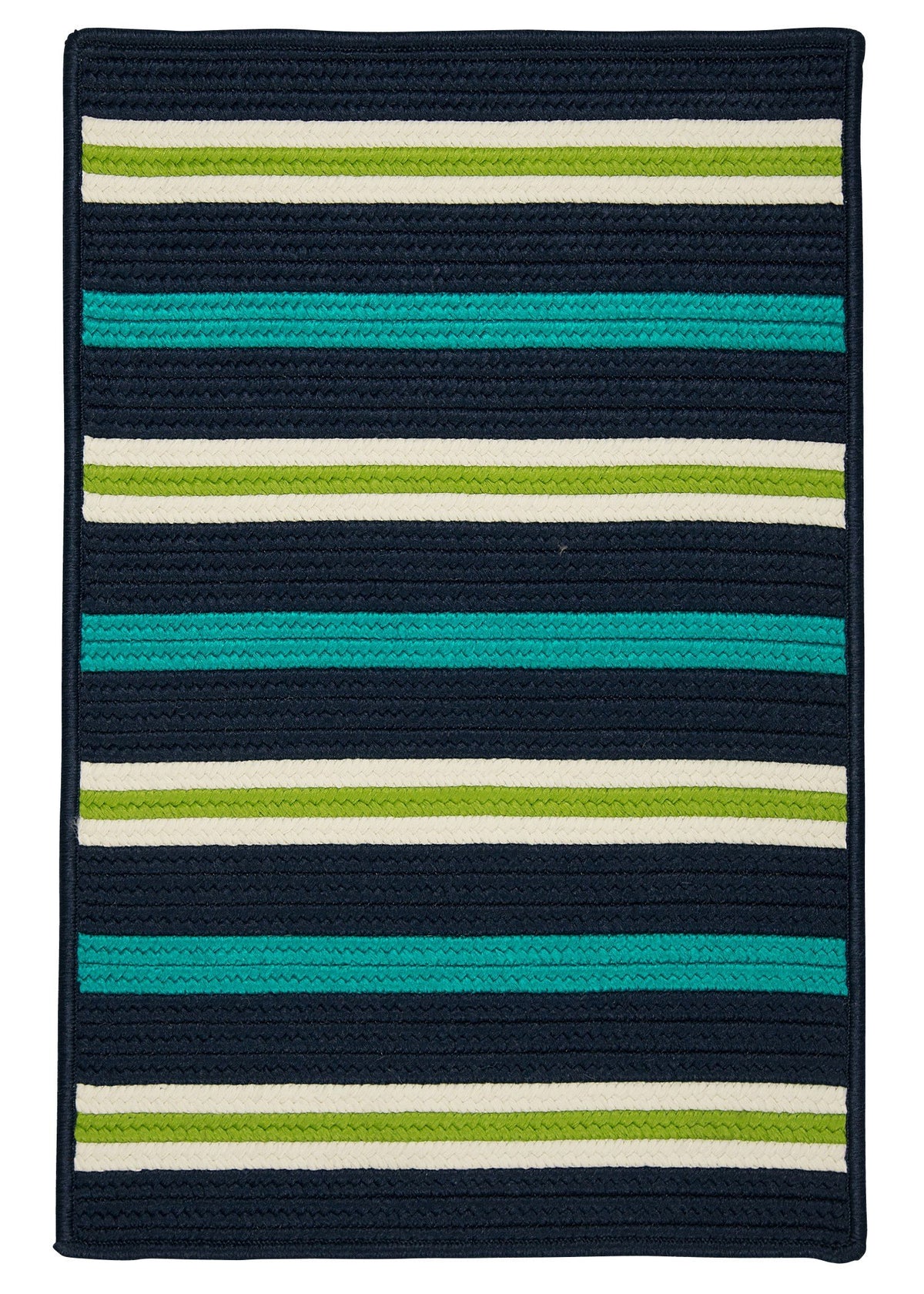 Painter Stripe Area Rug, 4 By 6-Feet, Navy Waves