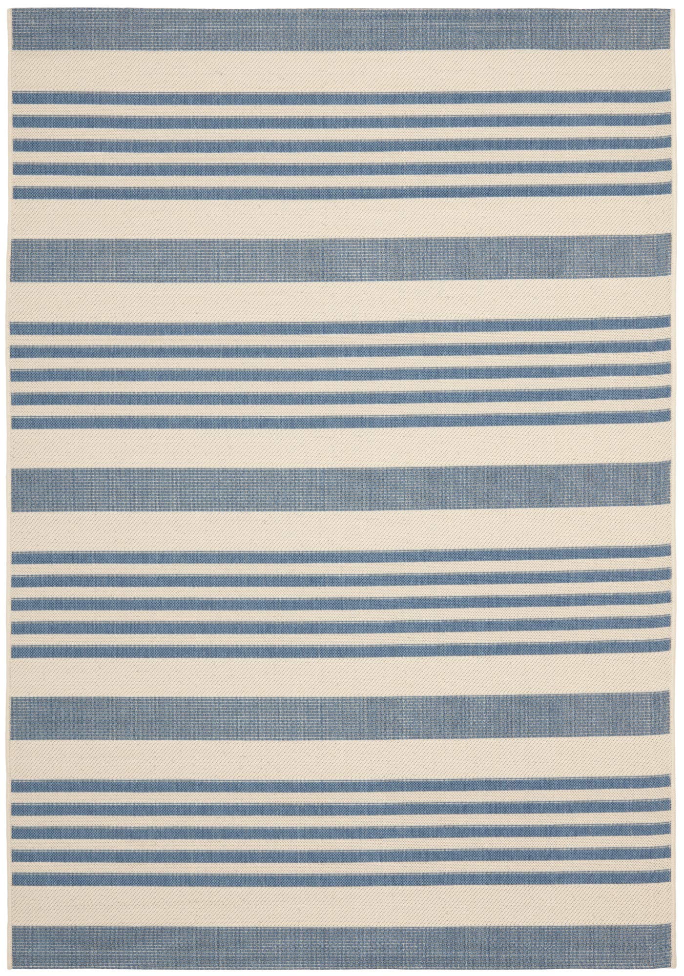 SAFAVIEH Courtyard Collection Area Rug - 5'3'' x 7'7'', Beige & Blue, Non-Shedding & Easy Care, Indoor/Outdoor & Washable-Ideal 