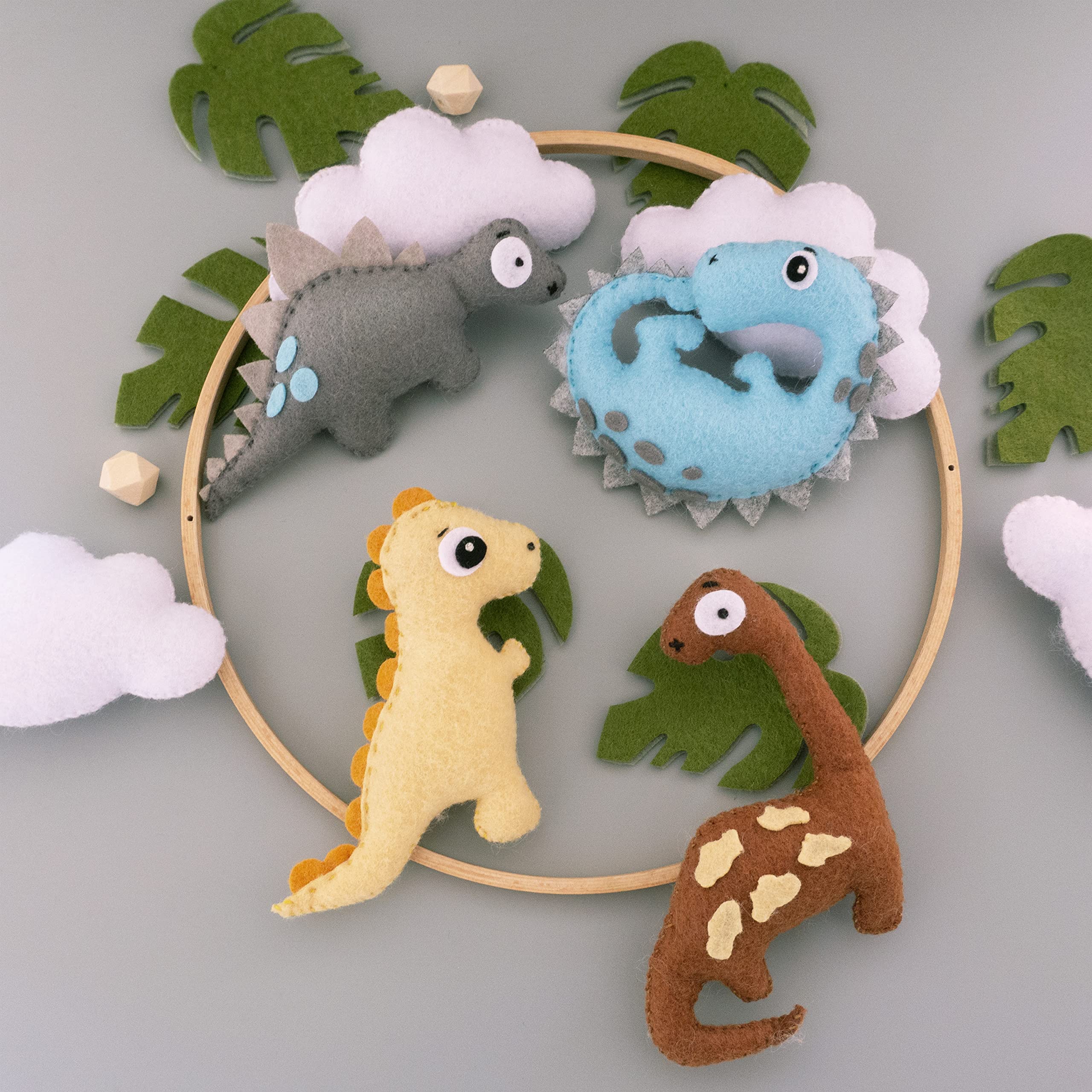 Nicepoch Dinosaur Baby Crib Mobile For Baby Boys & Girls - Dinosaur Jurassic Theme Nursery Mobiles For Crib - Bassinet Mobile Wi