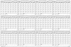 Swiftglimpse 36X48 Large Jumbo Oversized Erasable Laminated Blank Annual Yearly Wall Calendar Poster, 12 Months, Reusable For Of