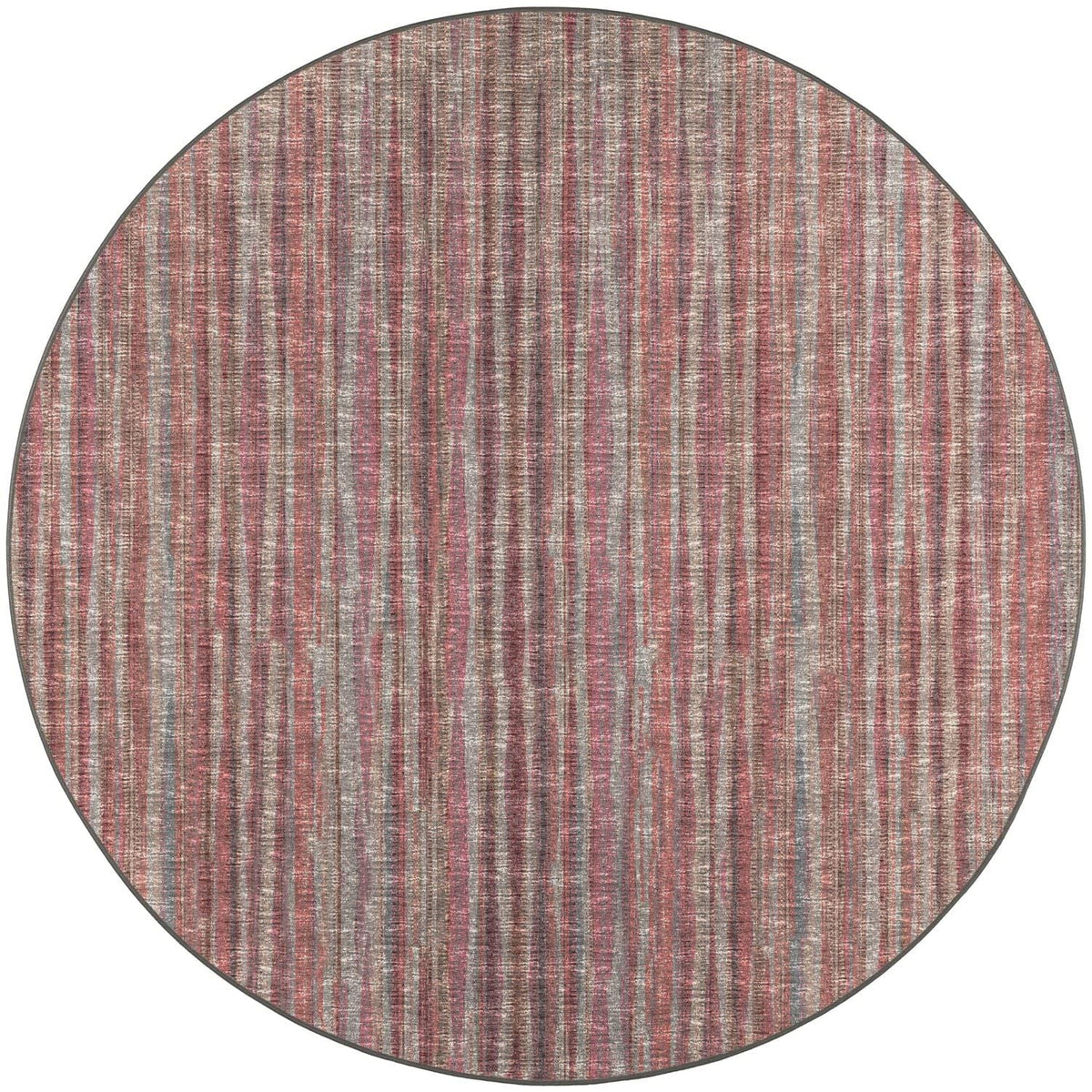 Amador Aa1 Pink Transitional Rug Round 4' X 4'