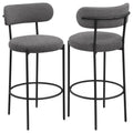 Coaster Home Furnishings Viola Boucle Upholstered Bar Chair Grey (Set of 2)