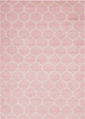 Unique Loom Trellis Frieze Collection Area Rug - Rounded (9' x 12' 2'', Light Pink/ Ivory)