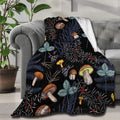 Artiemaster Dark Wild Forest Mushrooms Customized Blanket Soft And Lightweight Flannel Throw Suitable For Use In Bed, Living Roo