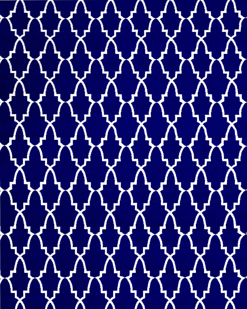 Mad Mats Geometric Outdoor Rug, Reversible Plastic Mat (5' X 8', Casa Blanca - Blue/White)
