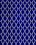 Mad Mats Geometric Outdoor Rug, Reversible Plastic Mat (5' X 8', Casa Blanca - Blue/White)