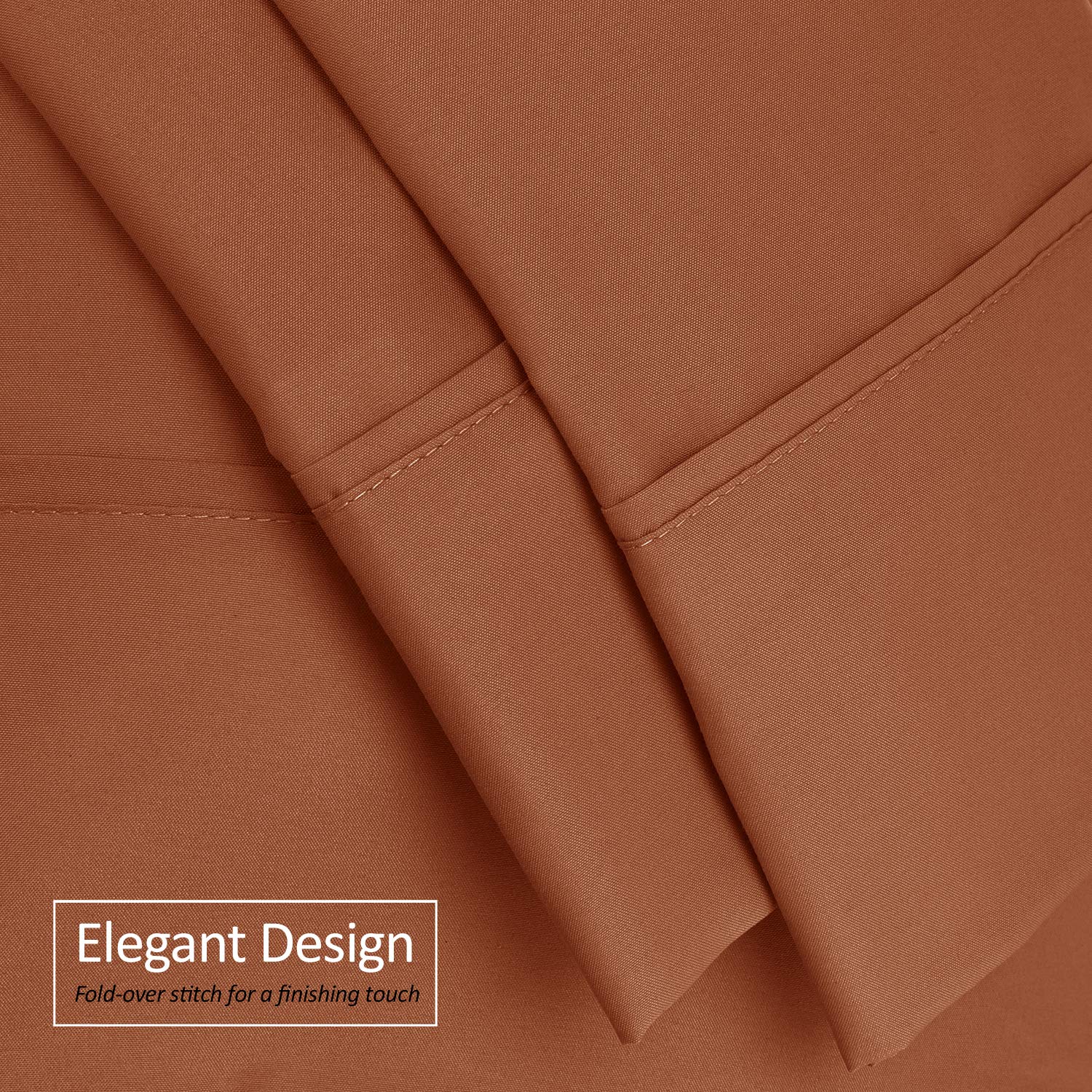 Nestl Body Pillow Cover - Soft Body Pillow Pillowcase - Lightweight Orange Rust Pillowcase - Microfiber Body Pillow Case Cover - 20X54 Inches - Envelope Closure