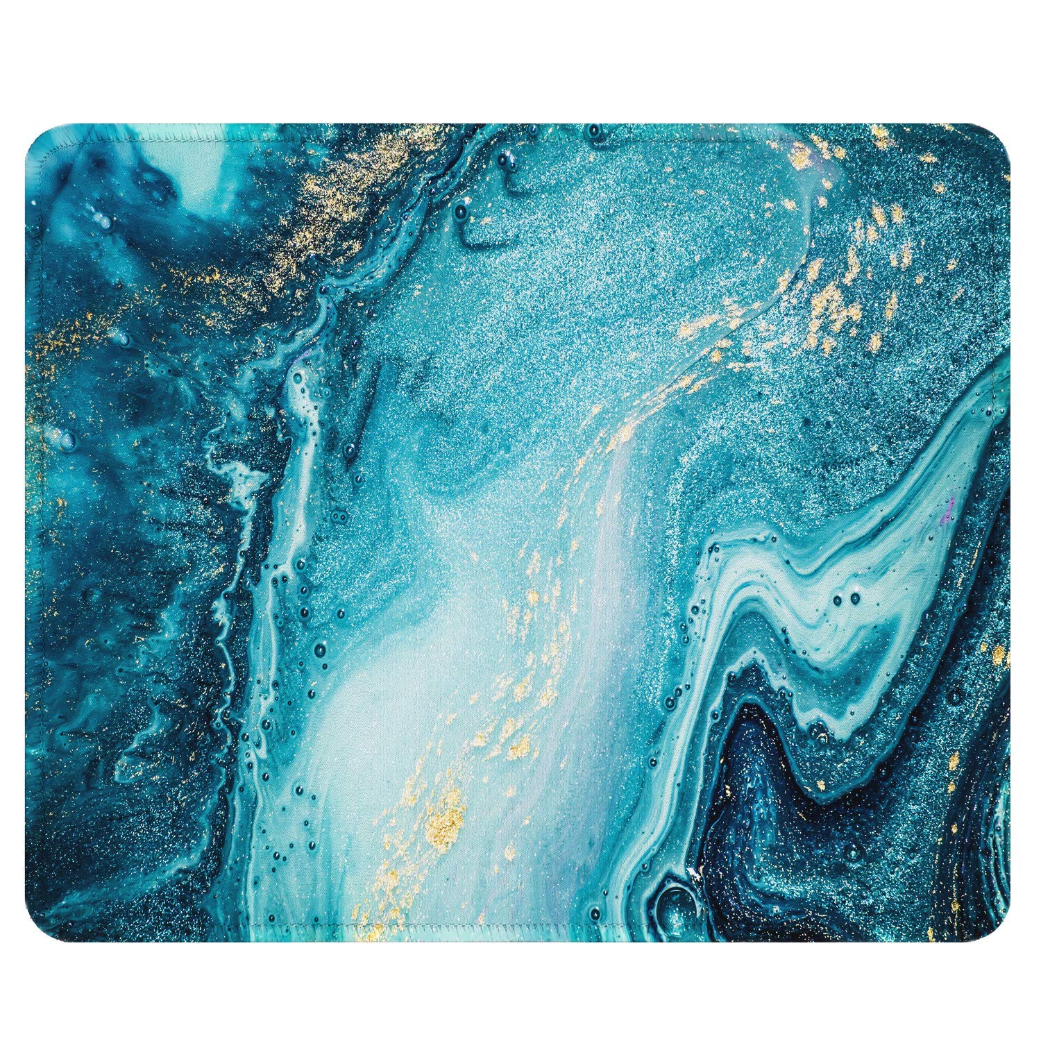 Auhoahsil Mouse Pad With Stitched Edge Premium-Textured Mouse Mat Waterproof Non-Slip Rubber Base Customized Rectangle Mousepad