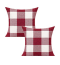 Vakado 20X20 Pack Of 2 Farmhouse Retro Check Plaids Throw Pillow Covers Christmas Valentine Decorative Buffalo Rustic Cushion Ca