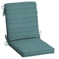 Arden Selections Outdoor Dining Chair Cushion 20 X 20, Peacock Blue Green Texture