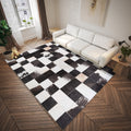 Dalyn Rugs Durango Patchwork Faux Cowhide Ss10 Midnight 9' X 12' Rug