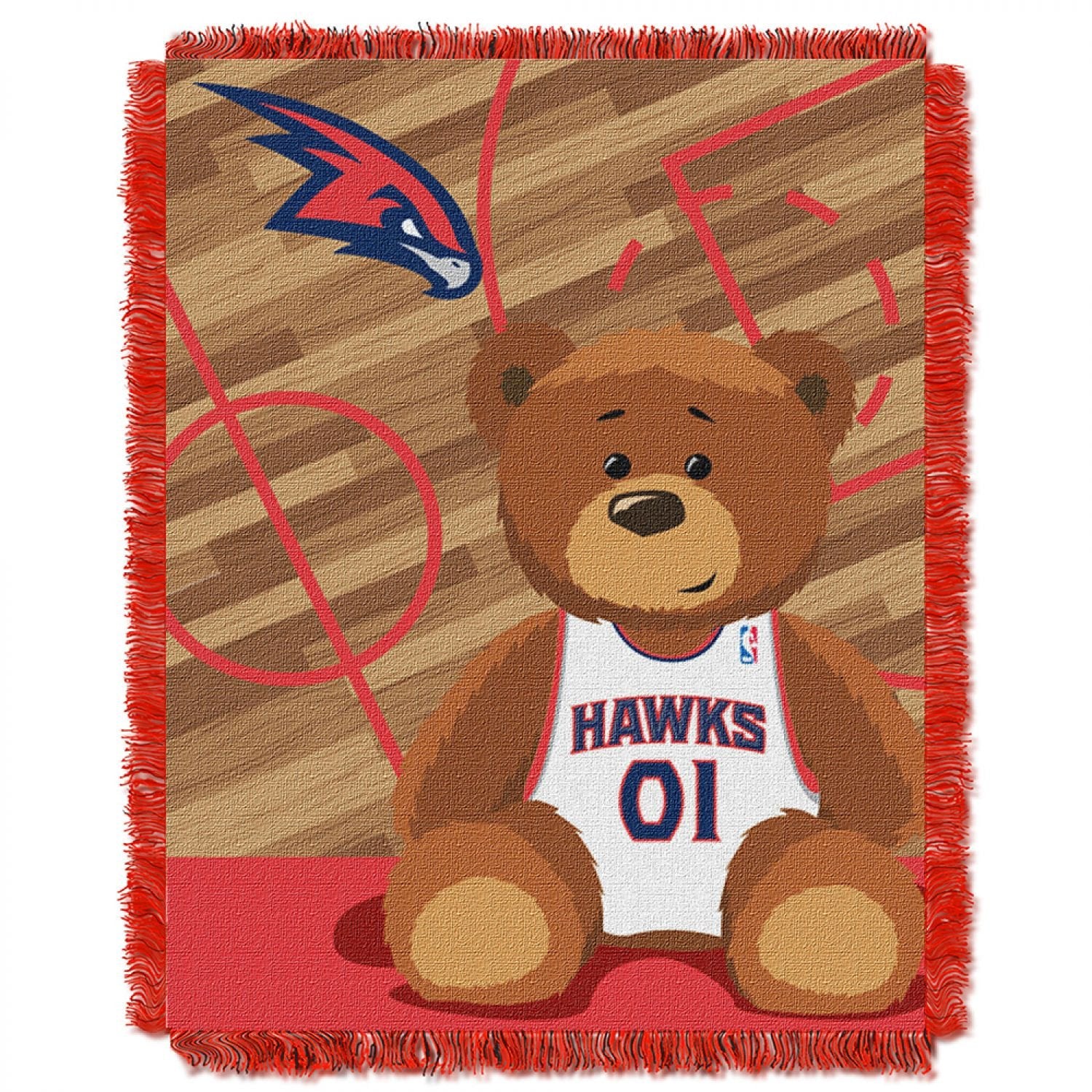NBA Atlanta Hawks Half Court Woven Jacquard Baby Throw, 36 x 46