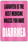 Rogue River Tactical Funny RN Nurse CNA Nursing Metal Tin Sign Wall Decor Bar Laughter Is The Best Medicine