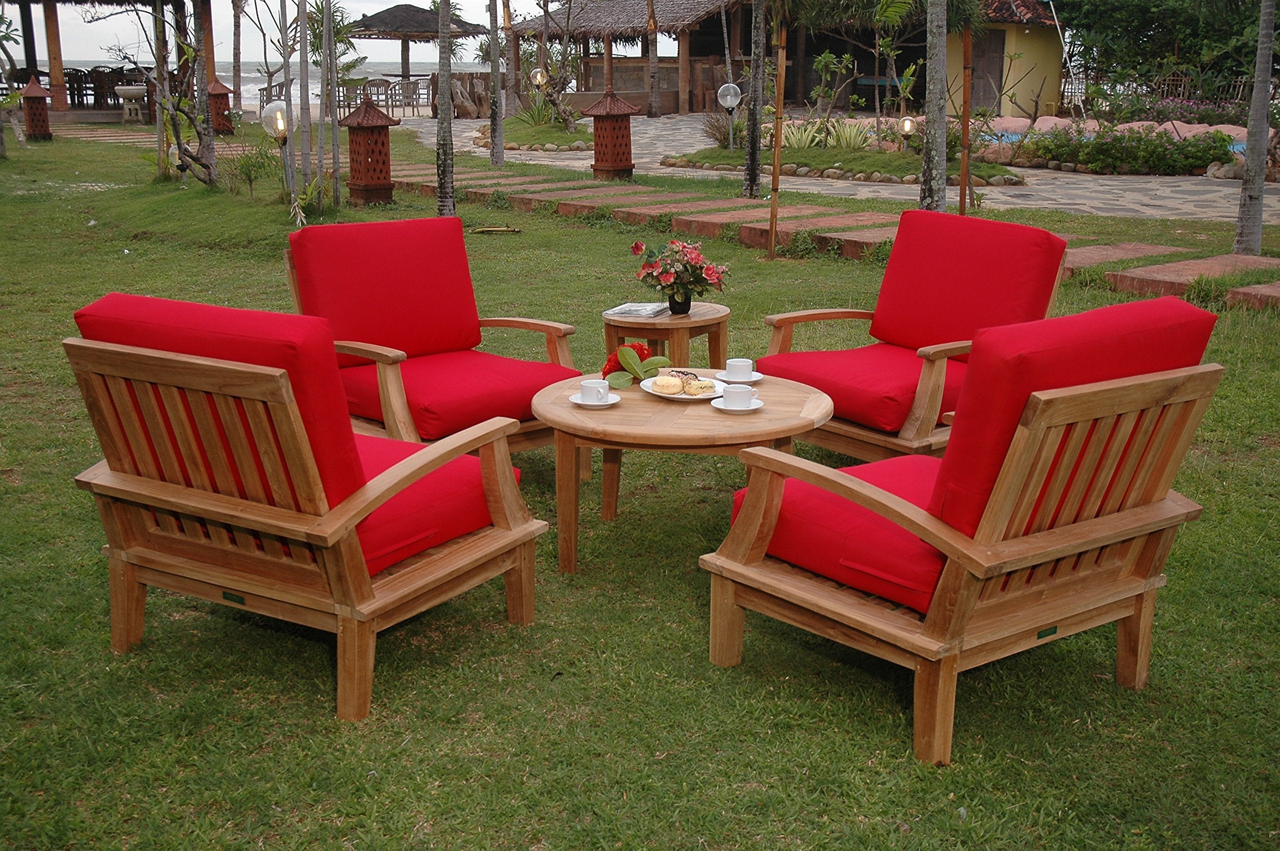 Anderson Teak Brianna 6-Pieces Deep Seating Armchair Set