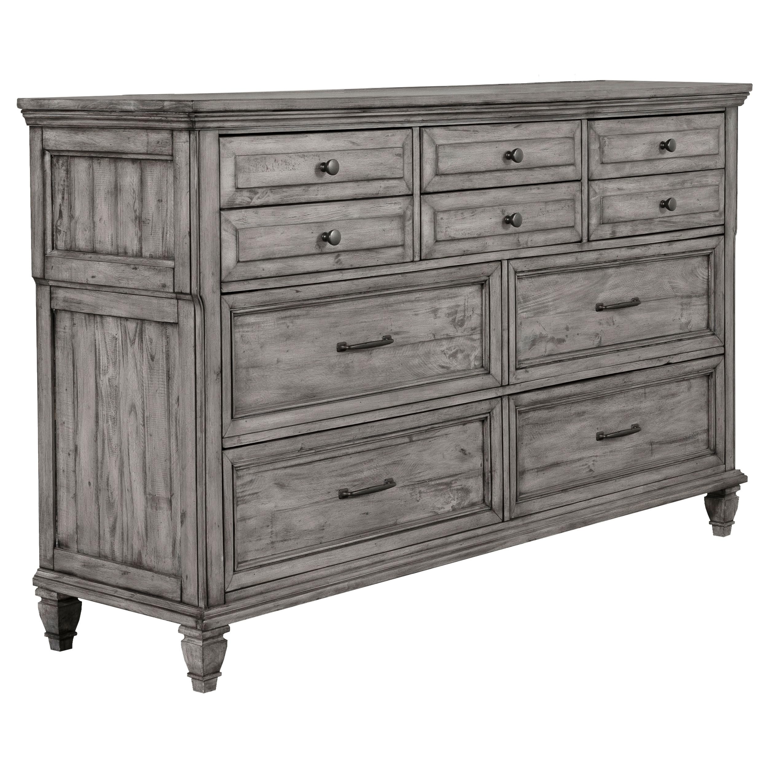 Coaster Home Furnishings Avenue Farmhouse 69-inch 8-Drawer Bedroom Dresser Clothing Storage Cabinet Wide Chest of Drawers Organizer Unit Weathered Grey 224033