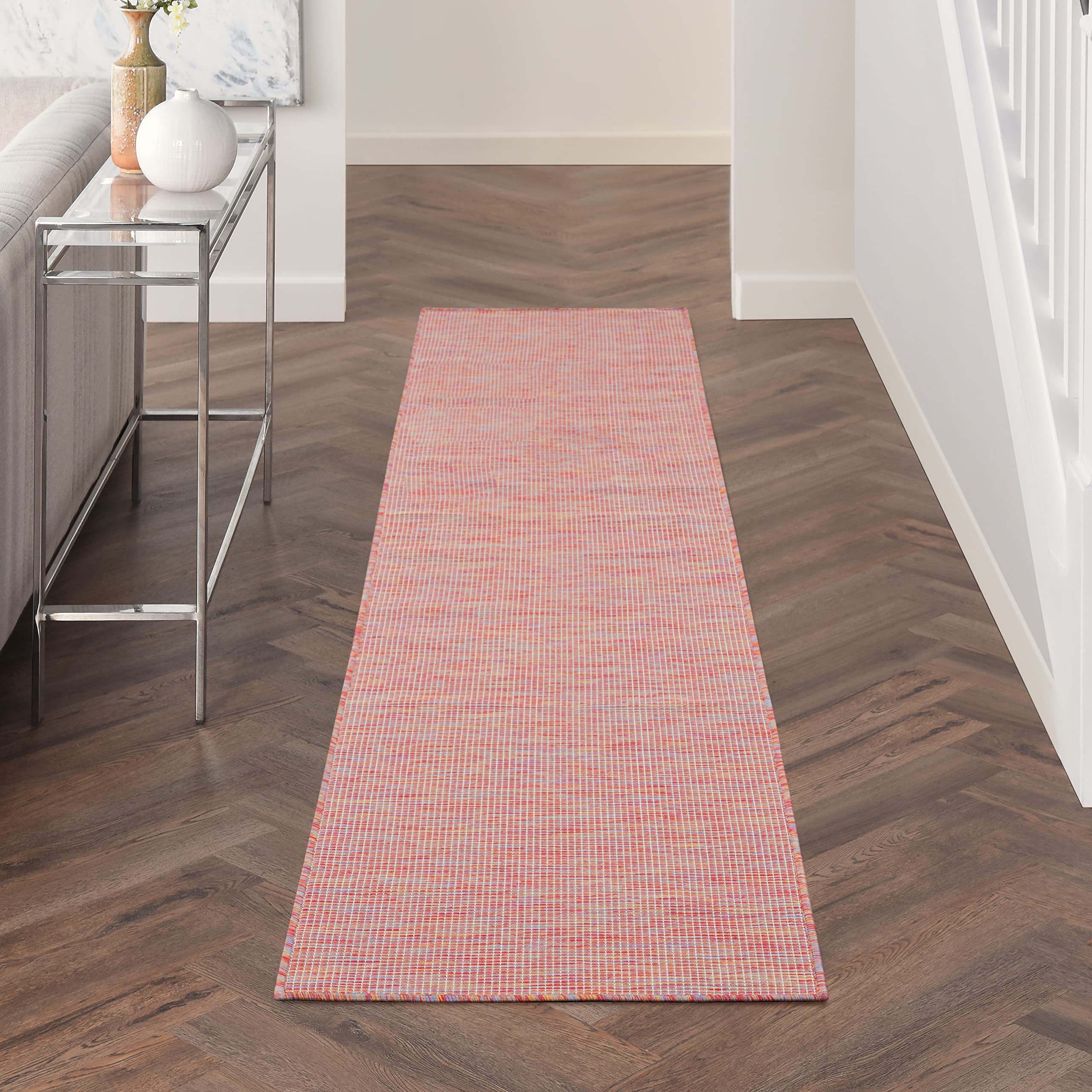 Nourison Positano Indoor/Outdoor Rainbow 2'2' X 12' Area Rug, Easy Cleaning, Non Shedding, Bed Room, Living Room, Dining Room, Backyard, Deck, Patio (2X12)