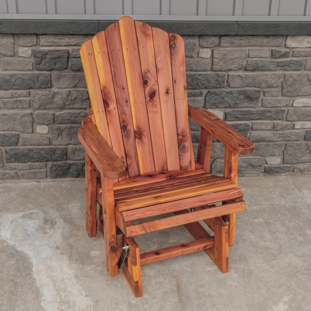 American Furniture Classics Adirondak Glider, Natural Cedar