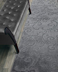 Non Slip Washable Carpet Runner Rug with Rubber Backing, Custom Floor Mat for Kitchen Hallway Stairs Bedroom Entry, Scroll Anthr