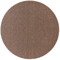 Unique Loom Collection Casual Transitional Solid Heathered Indoor/Outdoor Flatweave Area Rug (13' Round, Light Brown/Ivory)