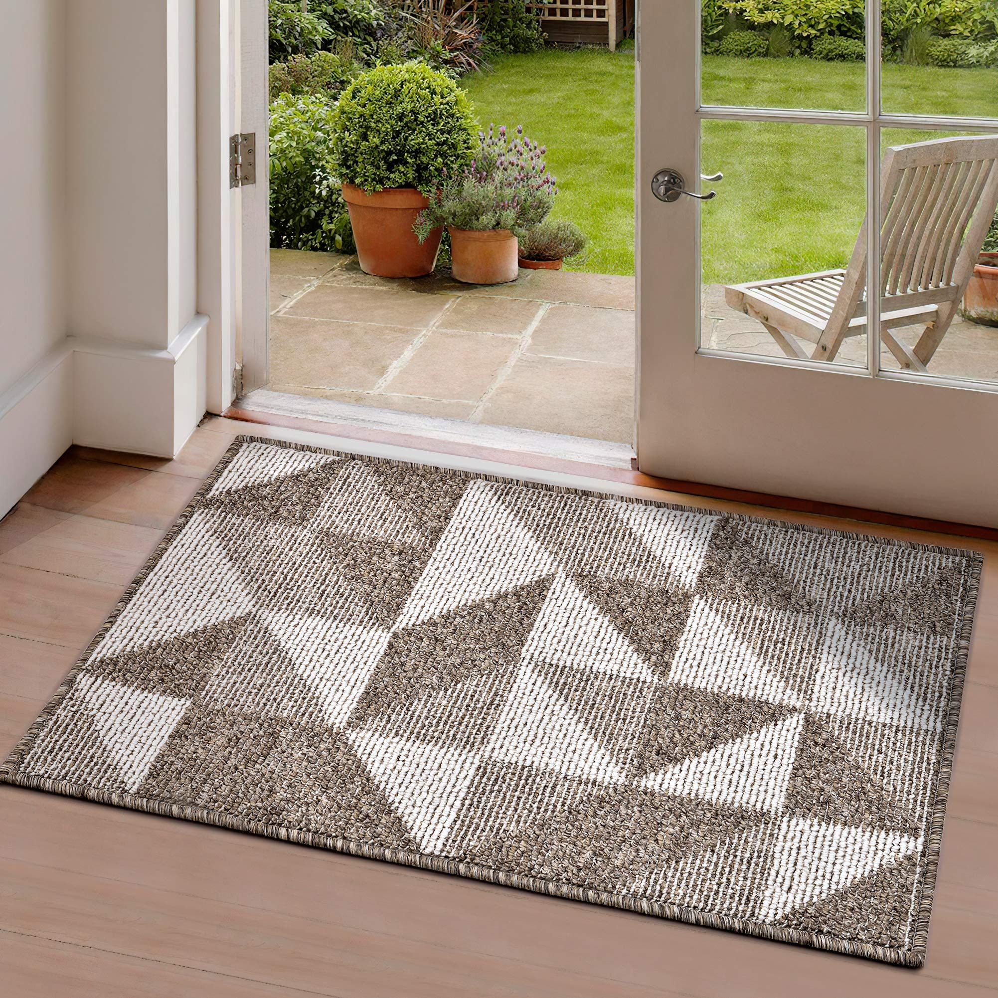 Hicorfe Indoor Doormat,Front Back Door Mat,Rubber Backing Non Slip Door Mats,24   X35    Absorbent Resist Dirt Entrance Inside F