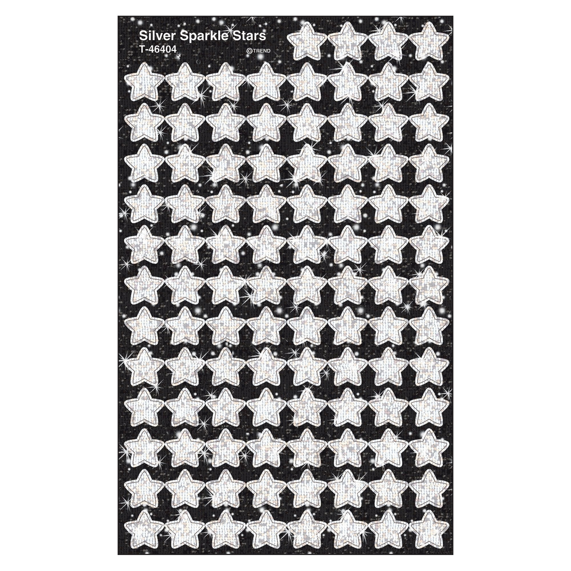 Trend Silver Sparkle Stars Supershapes Stickers, Classroom Incentives, 400 Count