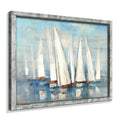 Ocean Framed Painting Wall Art: Abstract Coastal Artwork 40x30 Seascape Picture Seascape Prints on Wood in Modern Style for Livi