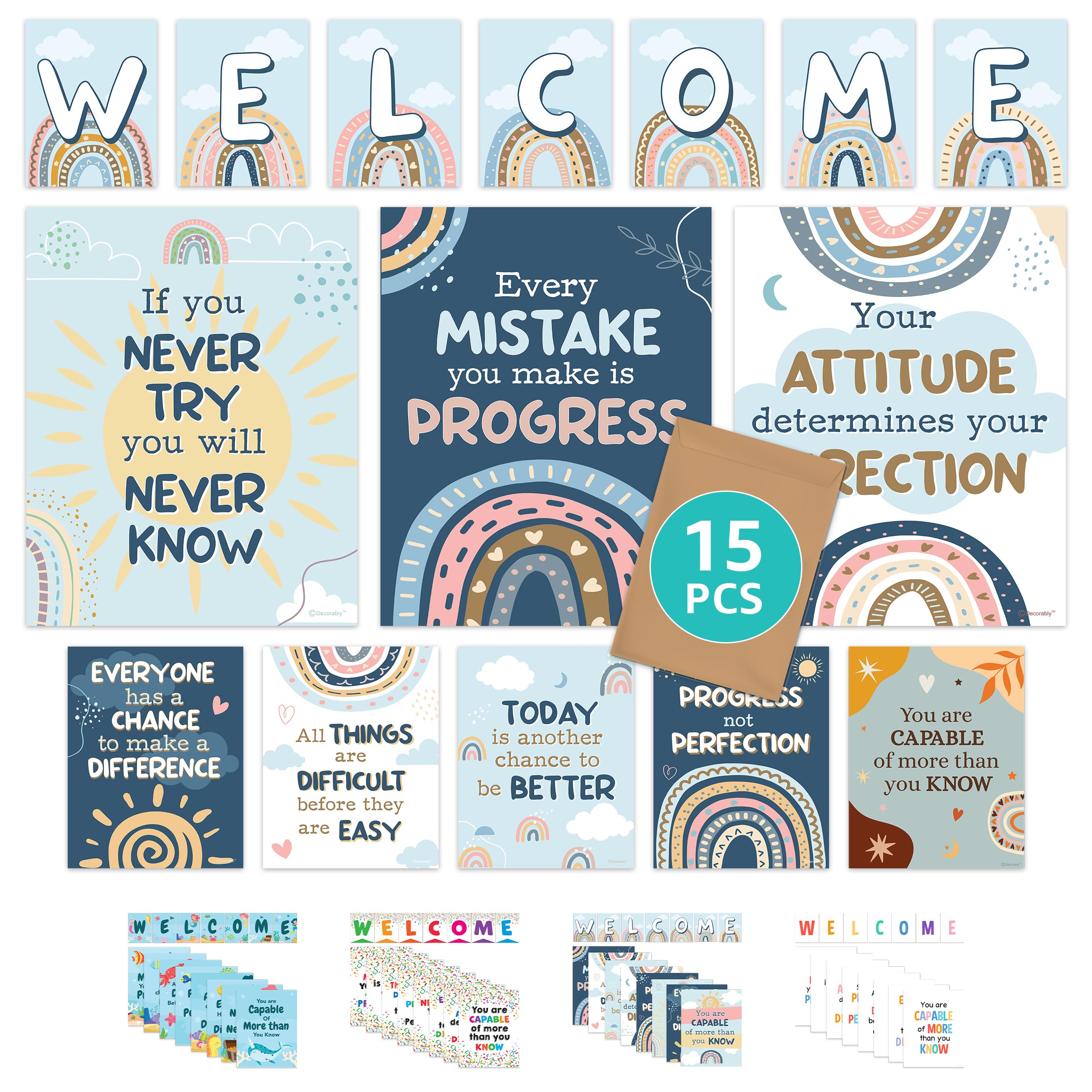 Decorably Welcome Posters For Classroom, 15 Welcome Bulletin Board Decorations, Welcome Sign For Classroom Welcome Poster For Cl