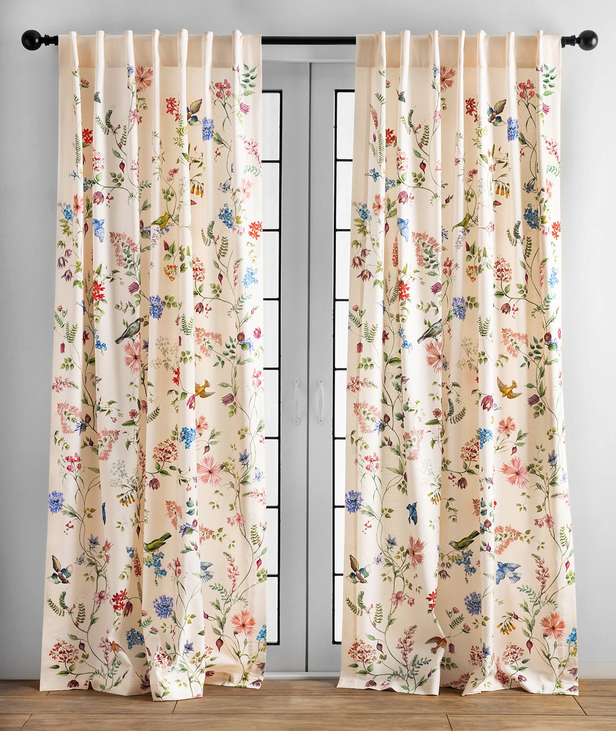 Maison D' Hermine 100% Cotton Curtain - 50'X96' Multi Decorative Curtain - Aesthetic Curtains For Farmhouse, Kitchen & Bedroom