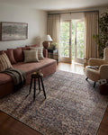 Loloi Amber Lewis x Georgie Denim/Spice 2-6 x 7-6 Runner Rug