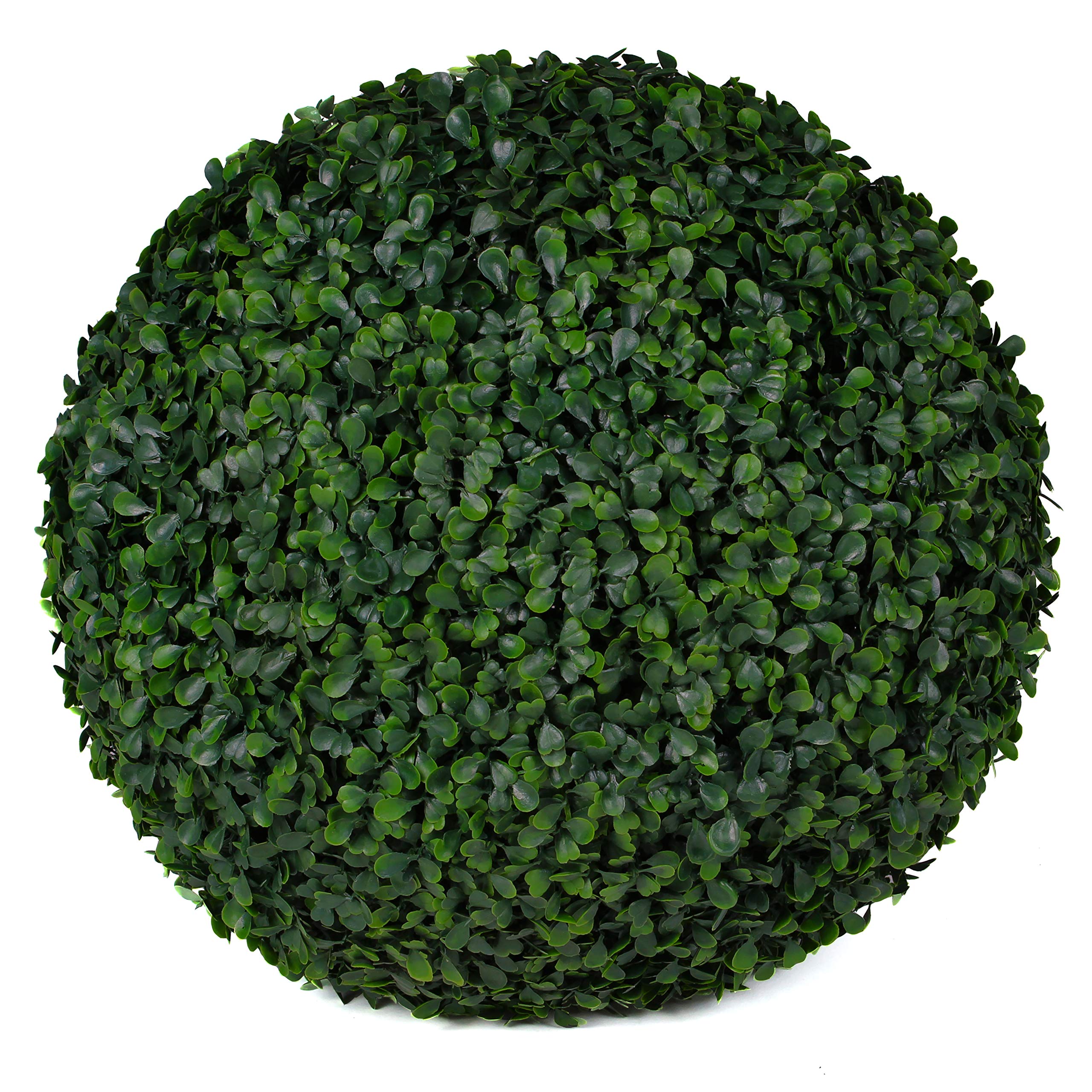 3rd Street Inn Large Boxwood Topiary Ball - Artificial Plant Set - Indoor/Outdoor Wedding Party Decor - Faux Foliage Garden Sphe