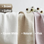 Pink Full Blackout Curtain For Girls Room Heavy Linen Texture Room Darkening Window Treatment Set For Bedroom Basement, Window C