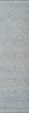 Momeni Mallorca Wool Hand Hooked Contemporary Indoor Area Rug, Blue, 2 X 8 Runner