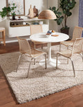 Rugs.com - ber Cozy Solid Shag Collection Rug - 8 Ft Square Taupe Shag Rug Perfect for Living Rooms, Kitchens, Entryways