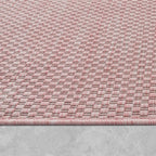 Solid Outdoor Rug For Patio Or Balcony Waterproof In Mottled Pink, Size: 5'3' X 7'3'