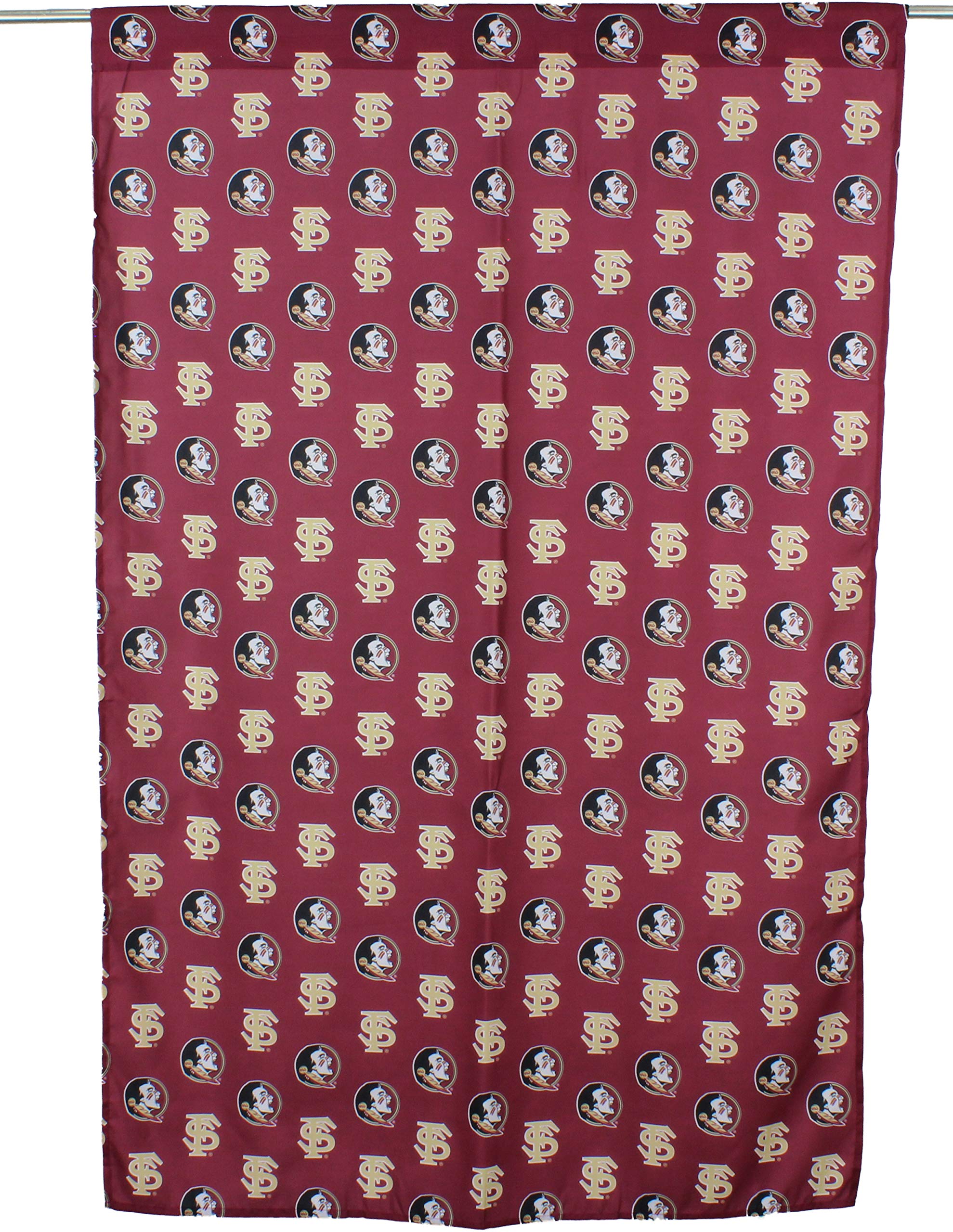 College Covers Everything Comfy Florida State Seminoles Curtain Panel Set, 2 Panels, 2 Matching Tie Backs, 42 inches Wide by 84 