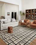 Loloi Chris Loves Julia x Polly Black/Ivory 9'-3'' x 13' Area Rug