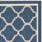 Safavieh Courtyard Collection 2'7' X 5' Navy/Beige Cy6918 Trellis Indoor/ Outdoor Waterproof Easy Cleaning Patio Backyard Area Rug