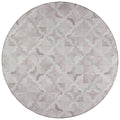 Addison Rugs Laredo Alr38 Ivory Washable 8' X 8' Indoor Outdoor Round Rug, Easy Clean, Machine Washable, Non Shedding, Bedroom, Entry, Living Room, Dining Room, Kitchen, Patio Rug