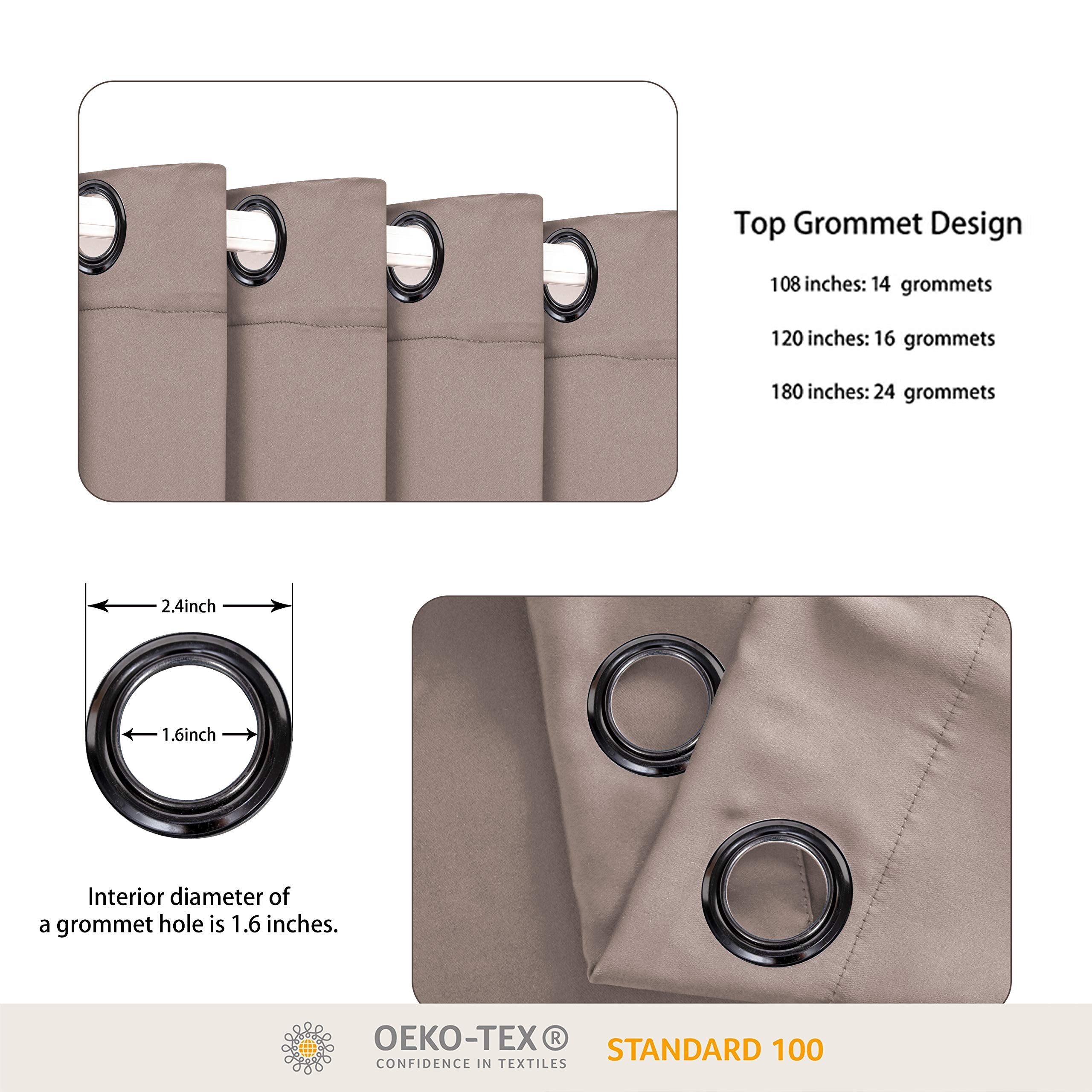 Bonzer Room Divider Curtain Total Privacy Wall Noise Reducing Wide Blackout Curtains For Patio Sliding Glass Door, 84L X 108W In