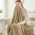 Bedelite Fleece Blanket King Size - 3D Ribbed Jacquard Soft And Warm Decorative Fuzzy Blankets - Cozy, Fluffy, Plush Lightweight