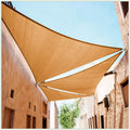 ColourTree TAPT20 Custom Size Order to Make 12  x 24  x 26.8  Sand Beige Right Triangle Sun Shade Sail Canopy Mesh Fabric UV 